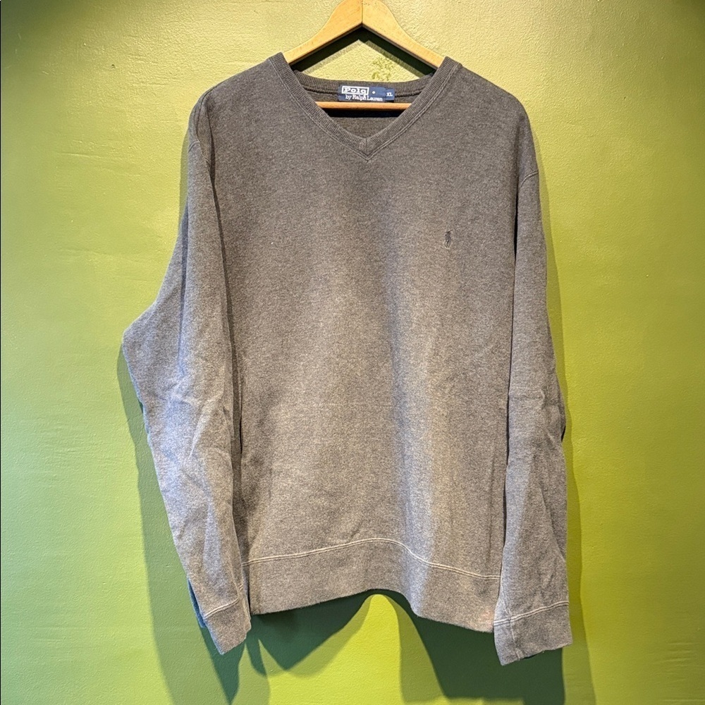 Polo Ralph Lauren Gray V-Neck Men's Sweatshirt